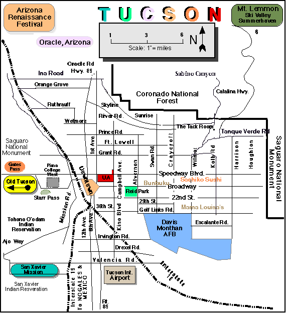 Tucson Az Map